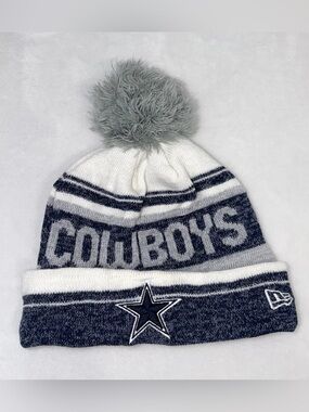 Dallas Cowboys New Era NFL Beanie Knit Hat Pom Fleece Lined One Size Fits Most